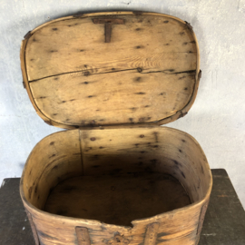 Antieke Zweedse houten reiskist