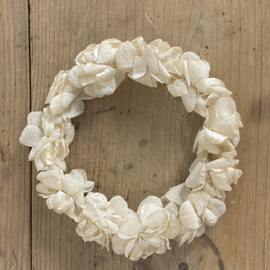 Fabric flower wreath