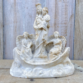 Statue of Mary with child and angels