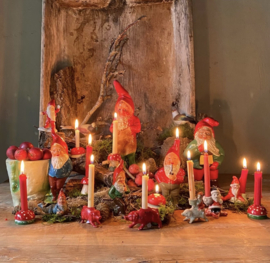 Old Swedish gnome with a lantern