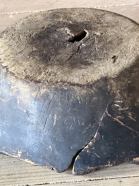 Rare 18th-century Swedish hand-carved wooden bowl