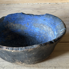 Rare 18th-century Swedish hand-carved wooden bowl