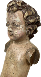 18th century carved wooden angel