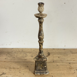 Antique wooden candlestick