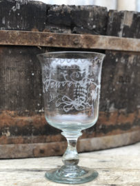 Old French 'souvenir de la Fête' glass