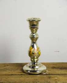 French antique mercury glass candlestick