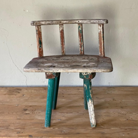 Handmade Swedish primitive wooden chair