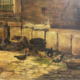 still life chickens