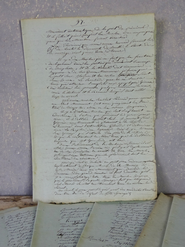 handwritten 18th century French documents