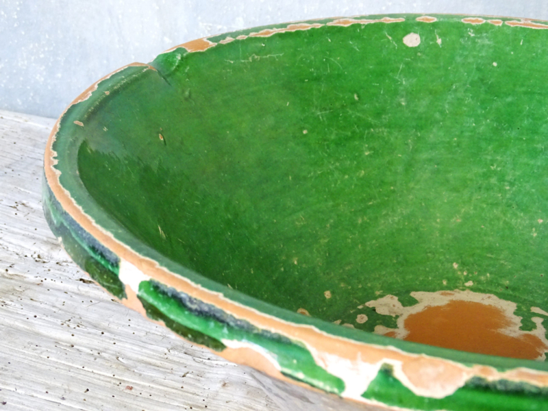 19th century green glazed Gresalle - Tian