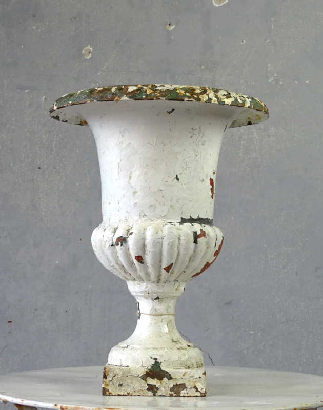Cast iron garden vase