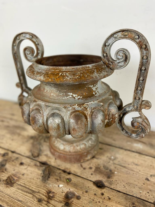 19th century cast iron vase