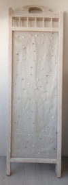 Kamer scherm | Room divider | New White | Hand made | 180 x 173 cm |  Schelpen op organza