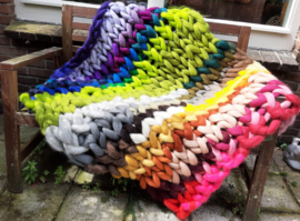 XXL Wollen plaid |  Gypsy | 110 x 120 cm | Uit eigen atelier | Verkocht