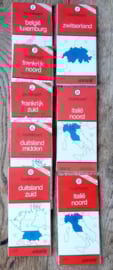 Oude landkaarten | Set 8 suks |