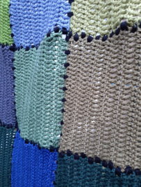 Ledikant  Deken Plaid Speelkleed 105 x 75 cm.  Handmade Uniek enkel stuk