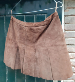 Suede rokje | Arma  | Mooi midden bruin |  Maat 36/ S