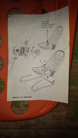 Retro Vintage Oranje Wipstoeltje Baby | 1970 | Oranje