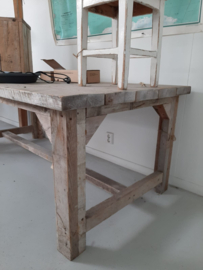 Stoere Super Robuuste eettafel voor de tuin of huis | 200 cm x 100 cm | 77 cm hoog = bovenkant blad