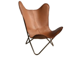 Leather Butterfly Chair Vintage Natural Brown