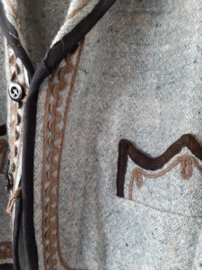Handgemaakt Folklore Kinder Jasje | alla "Isabel Marant" | Vintage | Uniek stuk