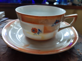 Frans Porselein kop en schotel | Art Deco |