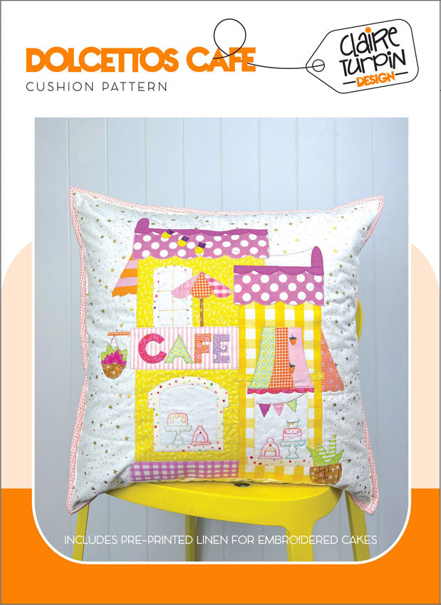 patroon "dolcettos cafe"  cushion pattern (inclusief voorbedrukt linnen)