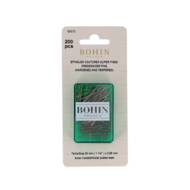 Bohin spelden nickel plated super fine 200 stuks