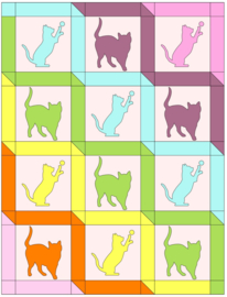 "Katten"quilt 32×42 inch  (80x100cm)