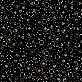 Midnight Rhapsody 14074-12 Ditzy dots black