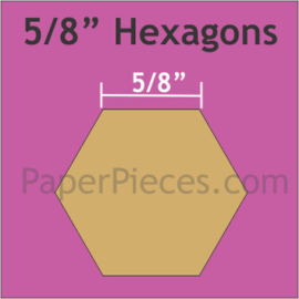 Hexagon 5/8" 100 stuks
