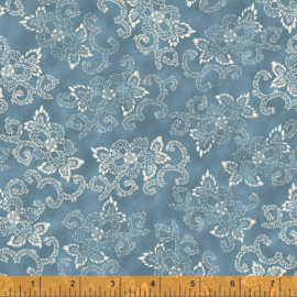 willow 52567-3 Flowers & Curves Denim