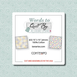 10" Layercake words to quilt by