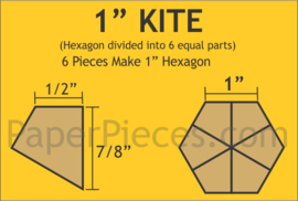 Hexagon 1"kite