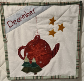 Mini Maandquiltje december 25x25 cm pakket