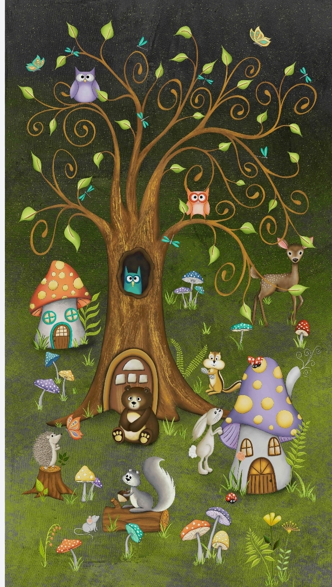 Enchanted woods panel 54519DP-1