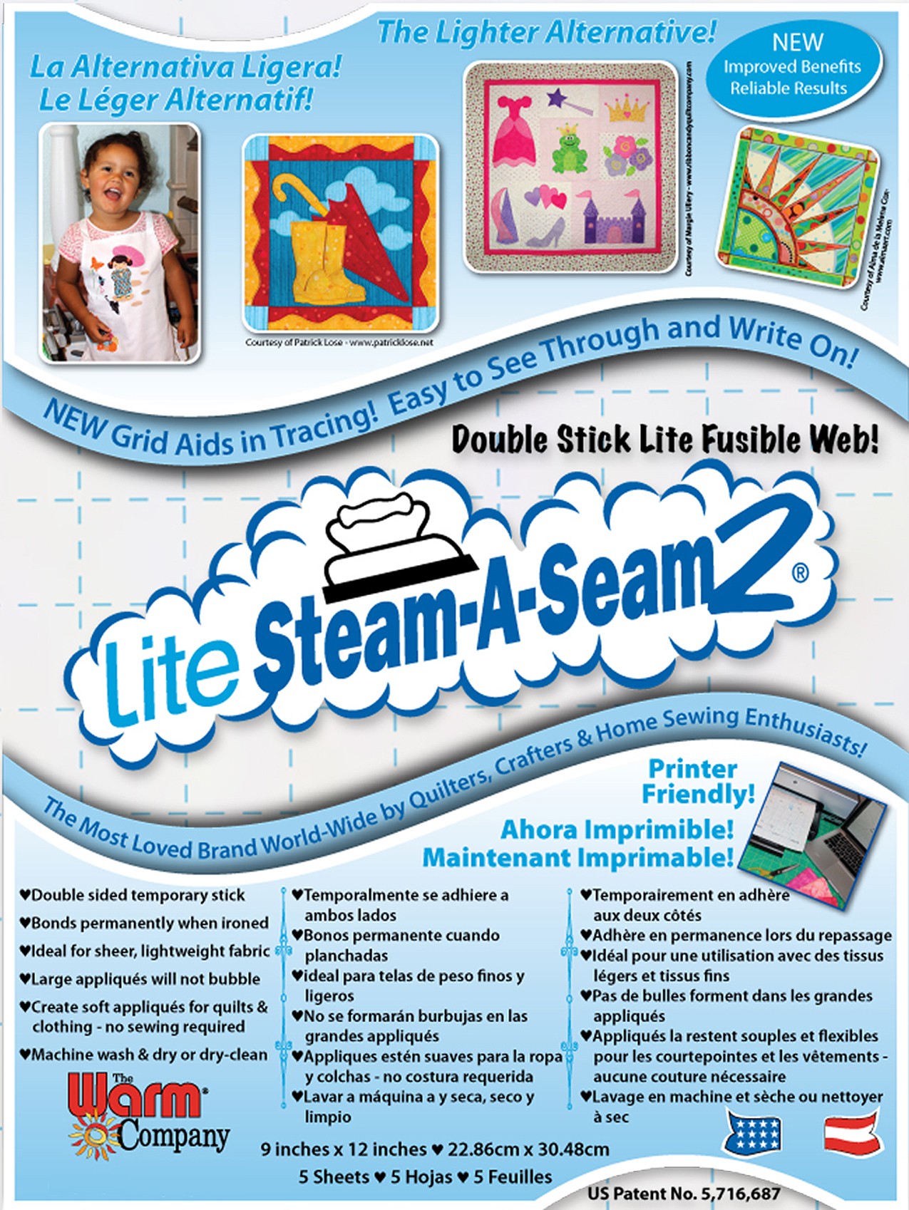 Steam-a-Seam Lite 2 vellen 5x a4