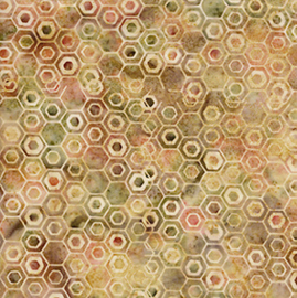 Island Batik 6/915 yellow hexagon