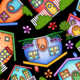 QT Debi Payen Home House toss black
