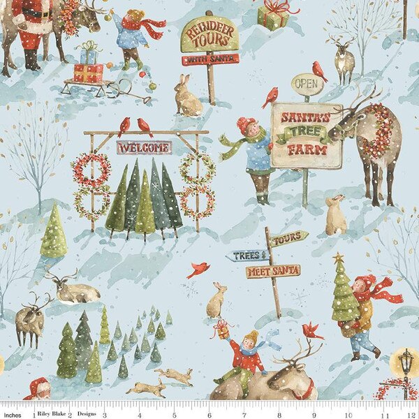 Santas Tree Farm CD16450SKY