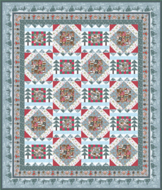 QuiltKit Frolicking in the snow  68x 80 inch (173x203 cm)