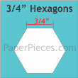Hexagon 3/4" 100 stuks