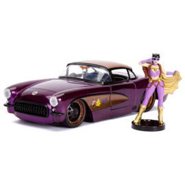 Batgirl DC Comics Chevy Corvette 1957 metal Car & Figure set - Scale 1:24