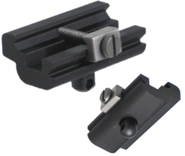 KING ARMS 8620 Steel Aluminium Bi-Pod Adapter 20mm rail (Black)