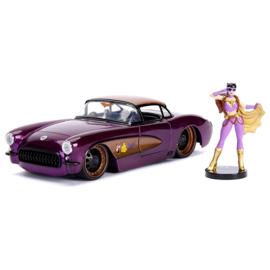 Batgirl DC Comics Chevy Corvette 1957 metal Car & Figure set - Scale 1:24