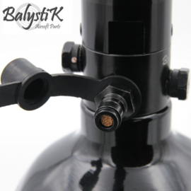 Balystik 0.8L 3000psi Alu HPA Tank with HP preset - Color: BLACK