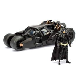 Batman DC Comics The Dark Knight Batmobile 2008 metal  Car & Figure - Scale 1:24