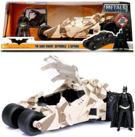 DC Comics The Dark Knight Batmobil metal car camouflage + figure set - Scale 1:24