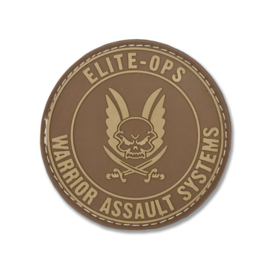 Warrior Logo Shield Round Rubber Patch (3 COLORS)