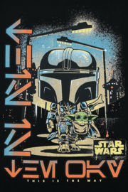 FUNKO Star Wars Boba Fett Mando & Child Alley Way Exclusive T-Shirt POP figure